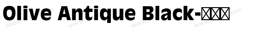Olive Antique Black字体转换